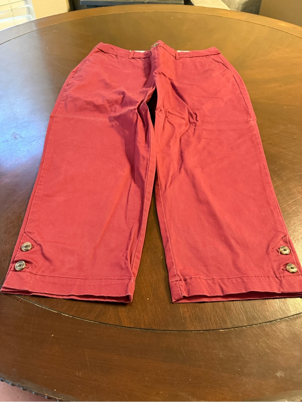 croft & barrow Kids Maroon Button-Hem Shorts